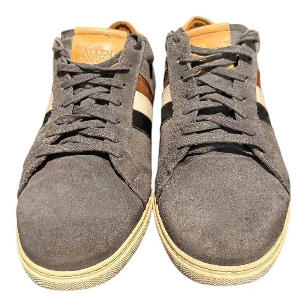 Allen Edmonds Men’s Courtside Signature Suede Sneakers Size 10.5 E Grey Vintage